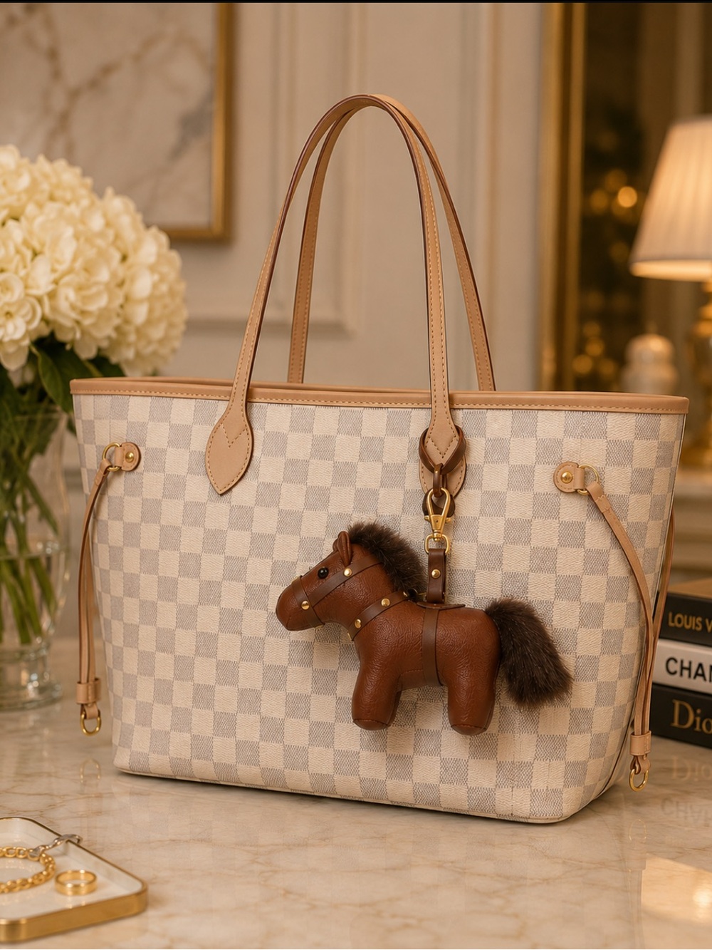 New Horse Bag Charm Equestrian Premium Luxe Playful Neutral